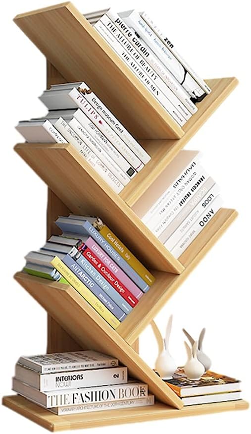 Bookend Supports Desktop Tree Bookshelf Shelves Bookcase Storage Display Shelf Rack