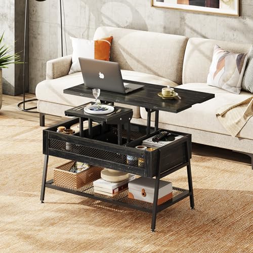 Coffee Table, Lift Top Coffee Table with Hidden Compartment