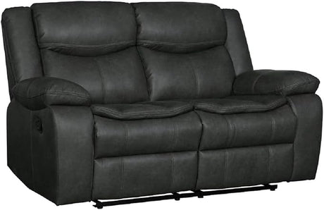 Marsden Modern Leather Air Reclining Living Room Loveseat, Brown