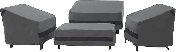 Patio Furniture Cover Set, 4 Piece Outdoor Furniture Cover Waterproof