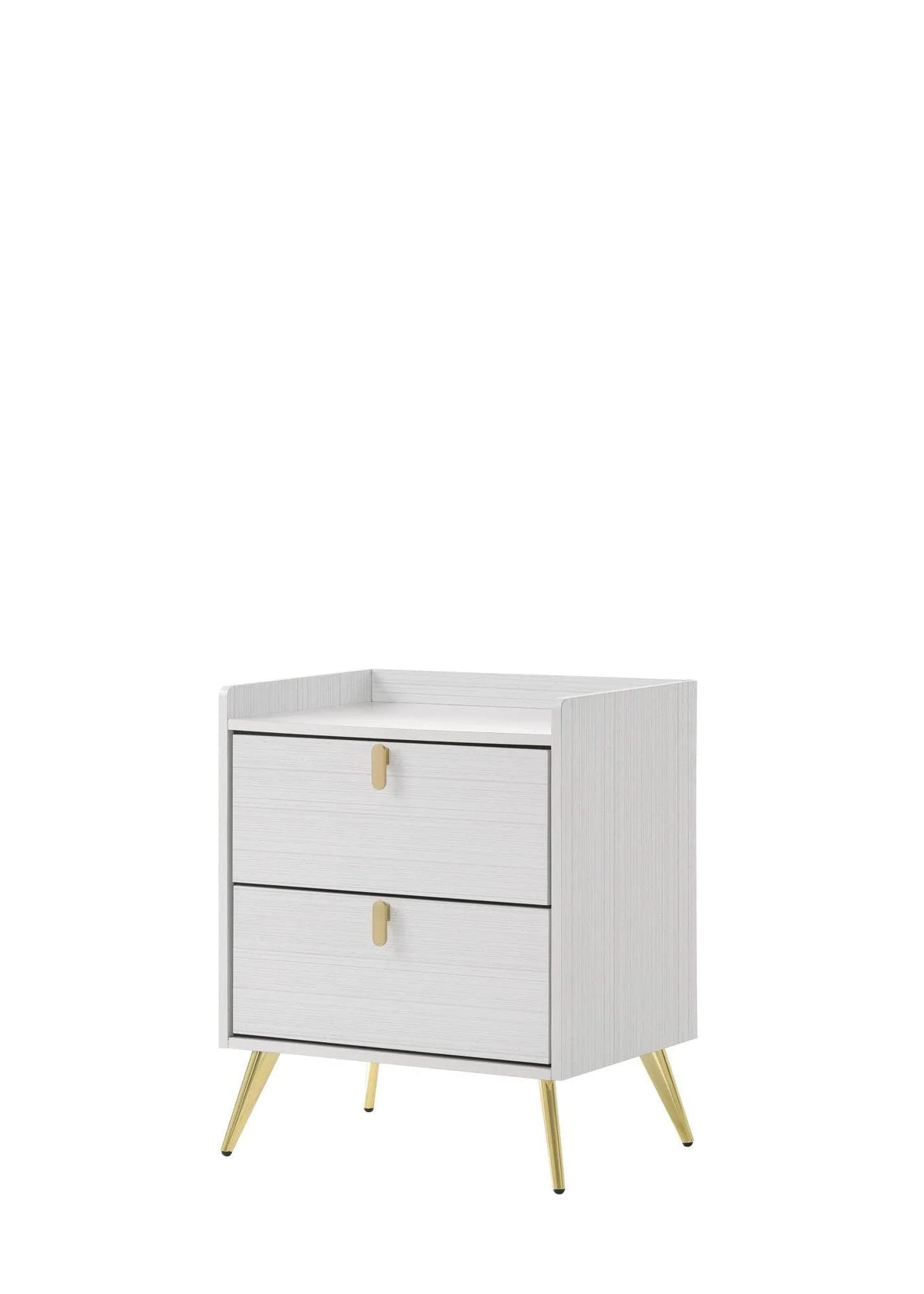 Zeena 2-Drawer Wooden Nightstand in White