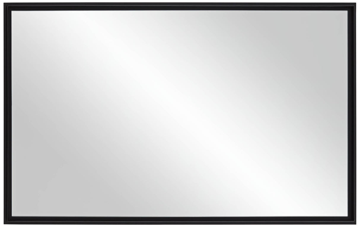 Vega Matte Black 24" x 38" Rectangular Wall Mirror