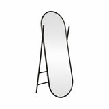 Elegant 23x60 Black Rounded Standing Mirror