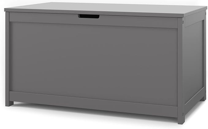 Harmony 33” Wood Storage Box, Large Storage Chest, Plenty of Storage, 2 Safety Hinges