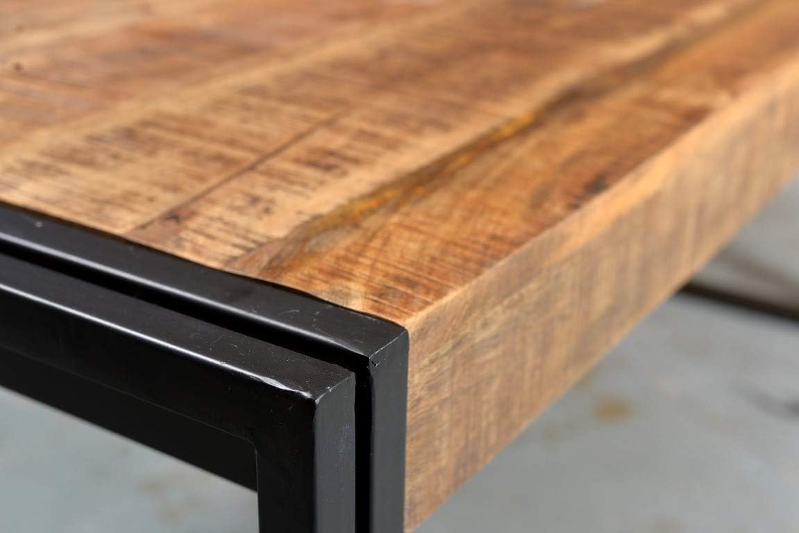 Timbergirl Hand-Crafted Reclaimed Wood and Metal Dining Table,