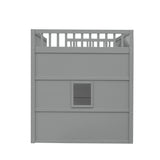 House Loft Bed Full Size Kids Playhouse Bed, Solid Wood Loft Bed Frame with Window
