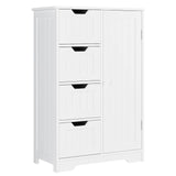 Bathroom Floor Cabinet,Storage Cabinet with 4 Drawers 1 Cupboard