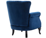 Velvet Tufted Accent Chair Mid Century Throne Chair Comfy Sofa Chair Padded Seating