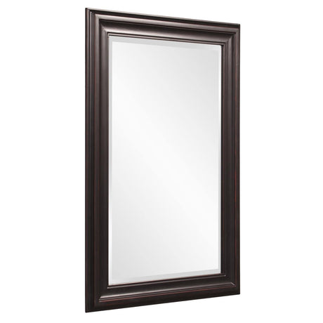 Rectangular Oil Rubbed Bronze Wall Mirror, Rectangle Hanging Wood Framed Vanity