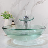 Bathroom Vessel Sink- GLOBAOSALU Round Bathroom Vessel Sink