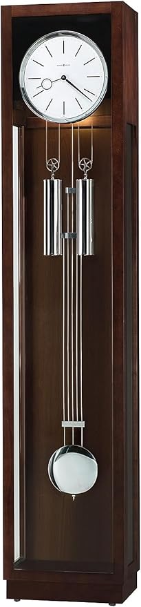 Templeton Floor Clock II, Silver Pendulum Triple Chime Movement with Espresso Finish