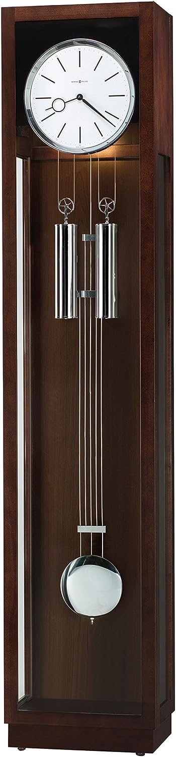 Templeton Floor Clock II, Silver Pendulum Triple Chime Movement with Espresso Finish