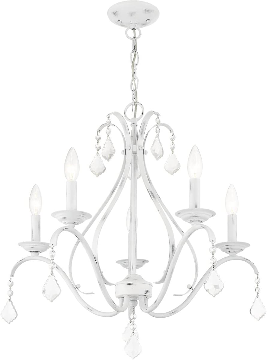 Lighting 40845-60 5 Light Antique White Chandelier