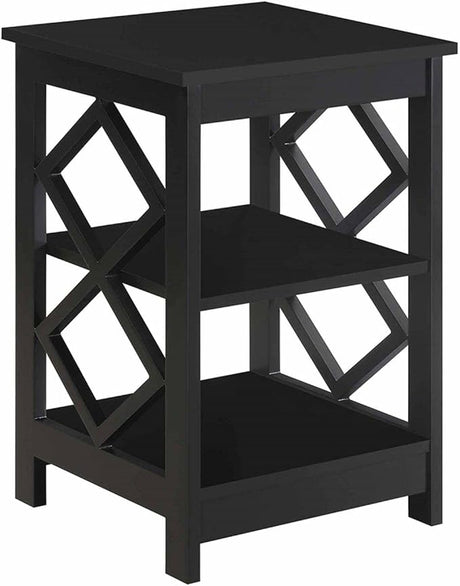 Diamond End Table, Gray