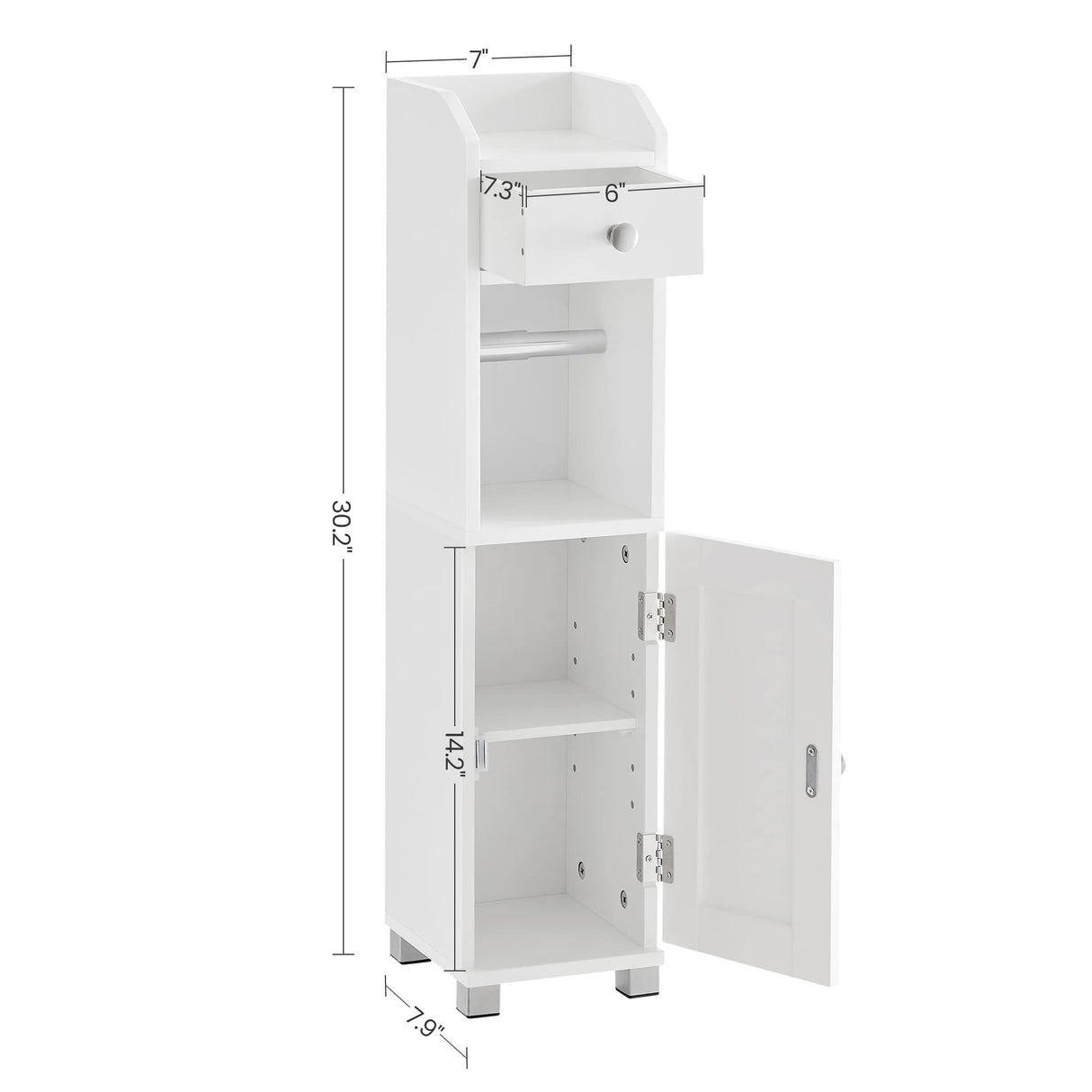 Small Bathroom Storage Cabinet, Toilet Paper Holder with Storage, Toilet Paper Storage