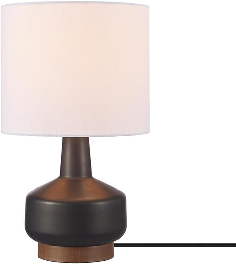 67155 20" Fillable Table Lamp, Clear Glass and Steel Base