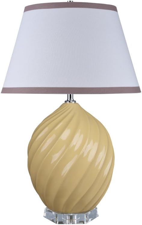 40044-2, 26 1/2" High Traditional Ceramic Table Lamp, Daffodil Yellow