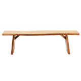 5ft Long Solid Wood Dining Bench Live Edge Wooden Bench Natural Edge Wooden Slab Bench