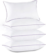 Pillows Queen Size Set of 4, Washable Supportive Bed Pillows with Super Soft Down