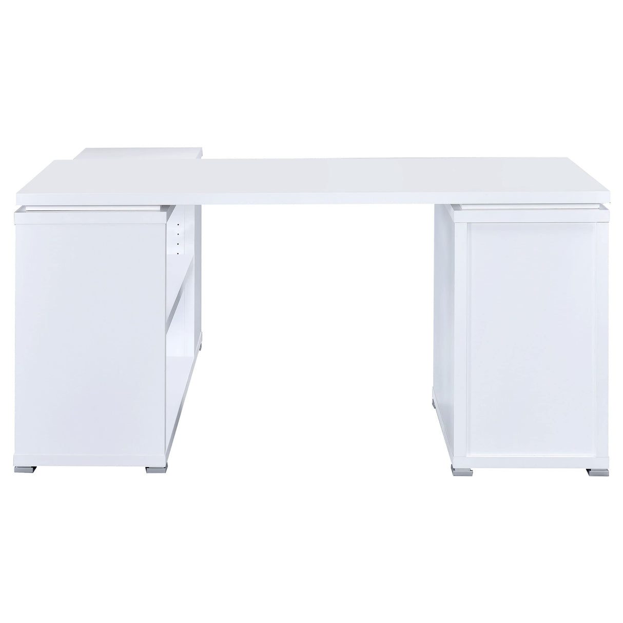 Yvette L-Shape Desk, White