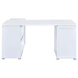 Yvette L-Shape Desk, White