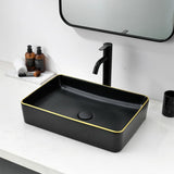 20Inch Bathroom Vessel Sink Rectangular - HLBLFY 20X14 Inch Bathroom