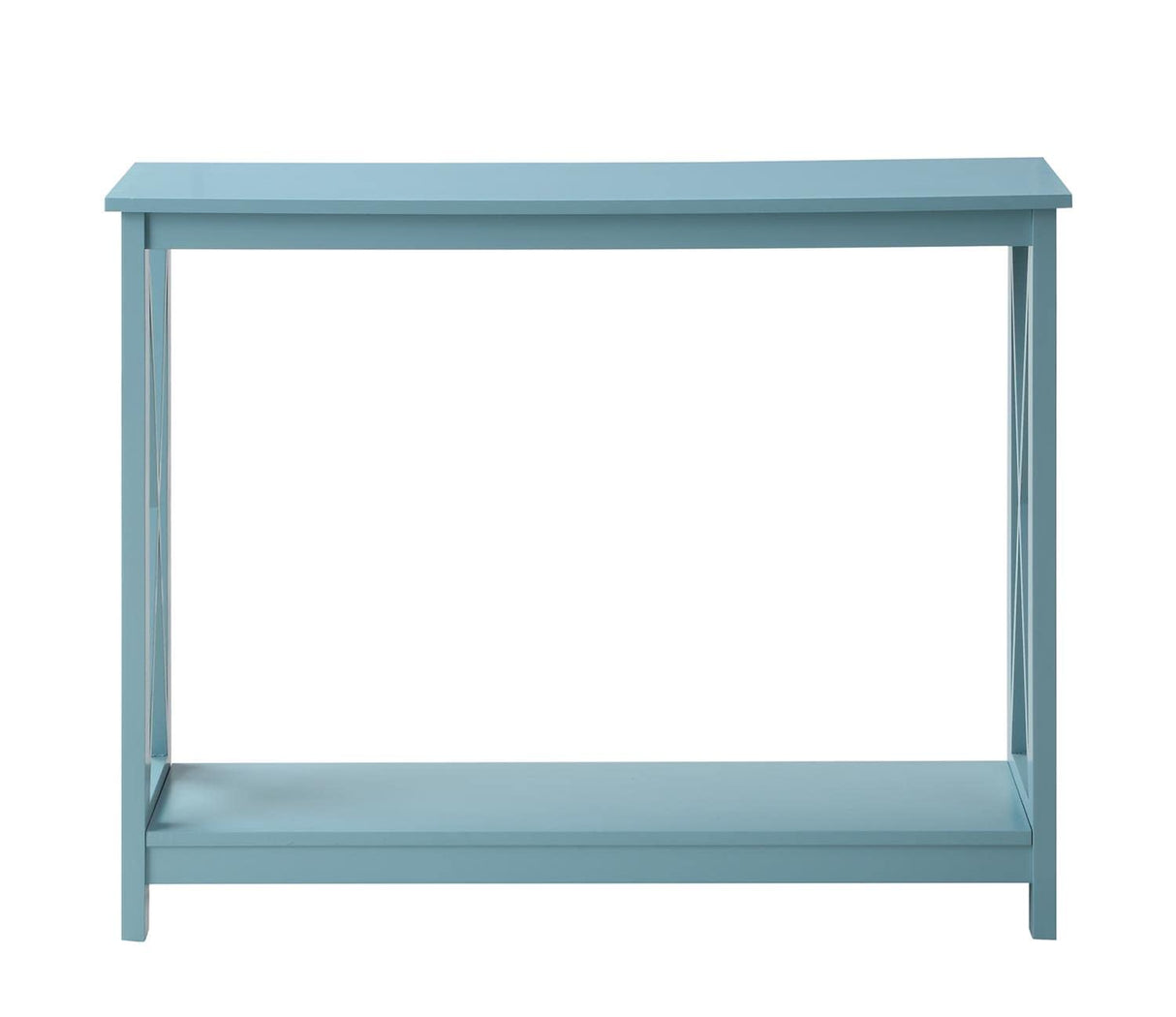 Oxford Console Table with Shelf, Sea Foam Blue