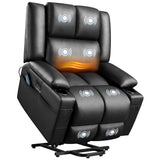 Large Electric Power Lift Recliner Chair, PU Leather Massage Chair