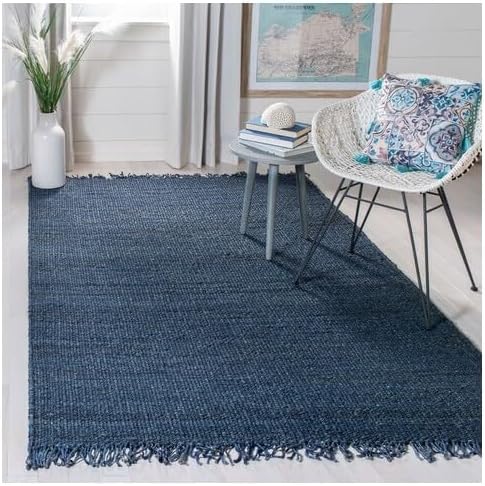 Natural Fiber Collection Accent Rug - 2'6" x 4', Ivory, Handmade Boho Fringe Woven Jute