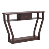 Console Table Modern Easy Assembly Entryway Table W/Storage Drawer and Bottom Shelf