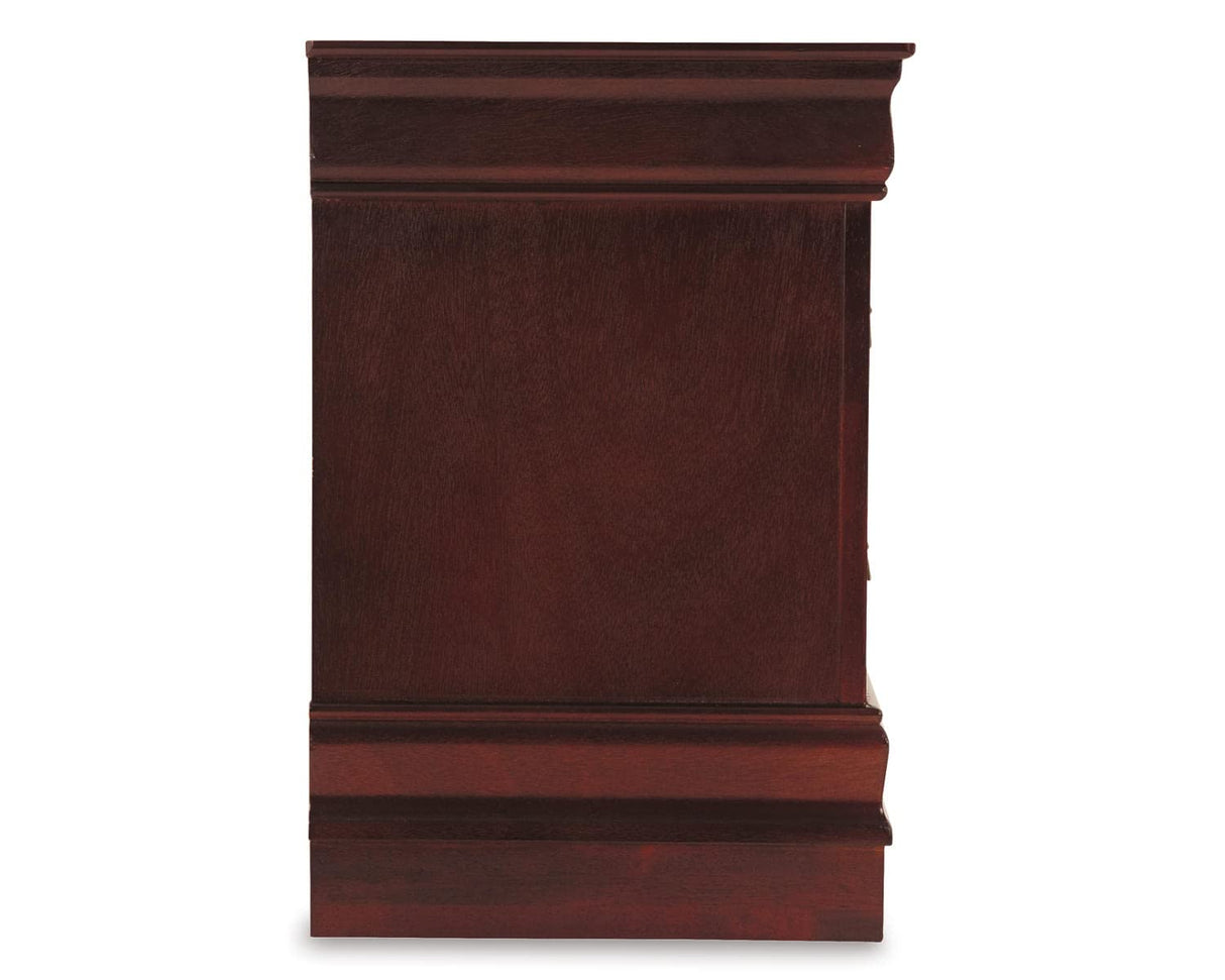 Alisdair Traditional 2 Drawer Nightstand, Dark Brown