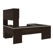 Bestar, Ridgeley Collection, Modern Executive Computer Desk with Pedestal and Hutch