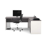 Connexion L-Shaped Desk in Sandstone