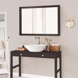 48-Inch Assembled Wood Framed Medicine Cabinet Mirror in Espresso