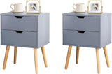 End Side Table Nightstand with Storage Drawer -Fashion Modern Assemble