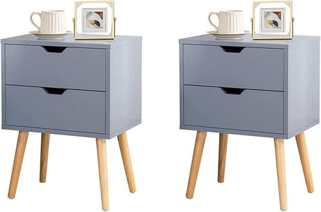 End Side Table Nightstand with Storage Drawer -Fashion Modern Assemble