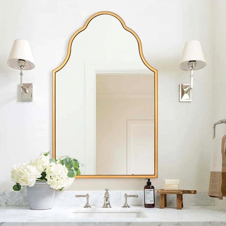 Arch Mirror for Wall Decor, Large Gold Wall Mirror