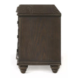 Baudouin 3 Drawer Wooden Nightstand