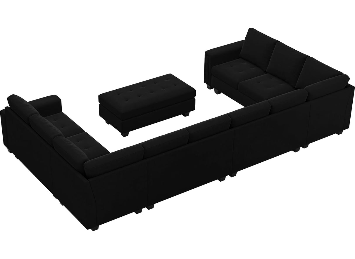 Oversized Modular Sectional Sofa U Shaped Sofa with Storage Ottoman