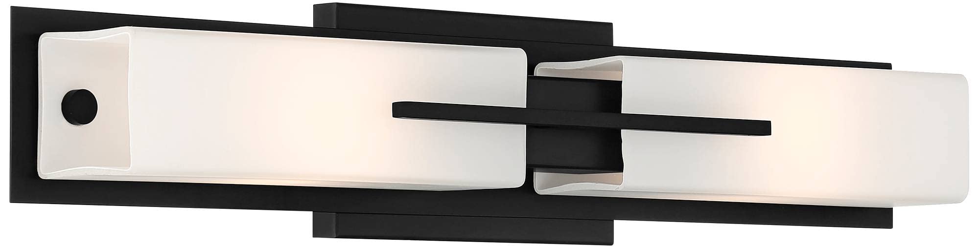Midtown Mid-Century Modern Wall Mounted Light Black Metal Hardwired 23 1/2" Wide Light Bar