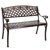 Hamilton Outdoor Cast Aluminum Bench, Copper