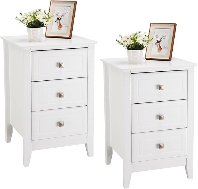 Wooden Black Nightstand Stylish