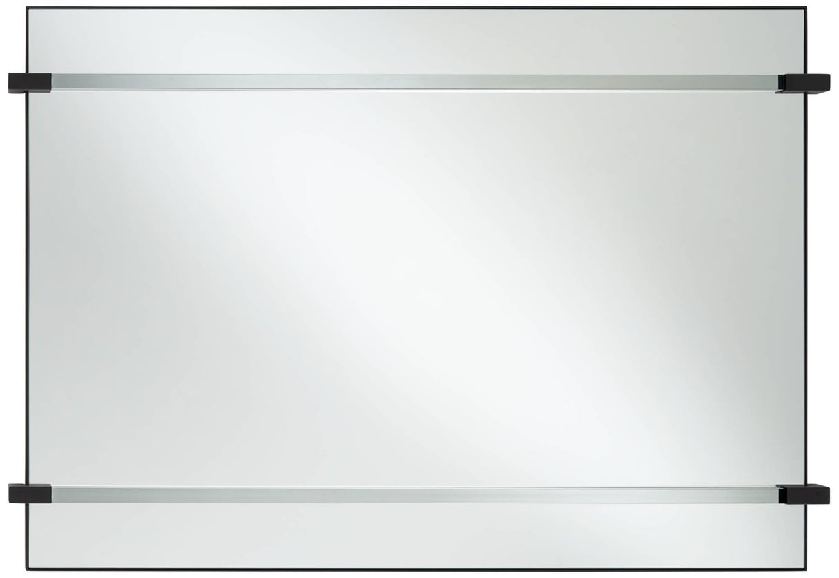 Ladonna Matte Black 26" x 37 1/2" Rectangular Wall Mirror
