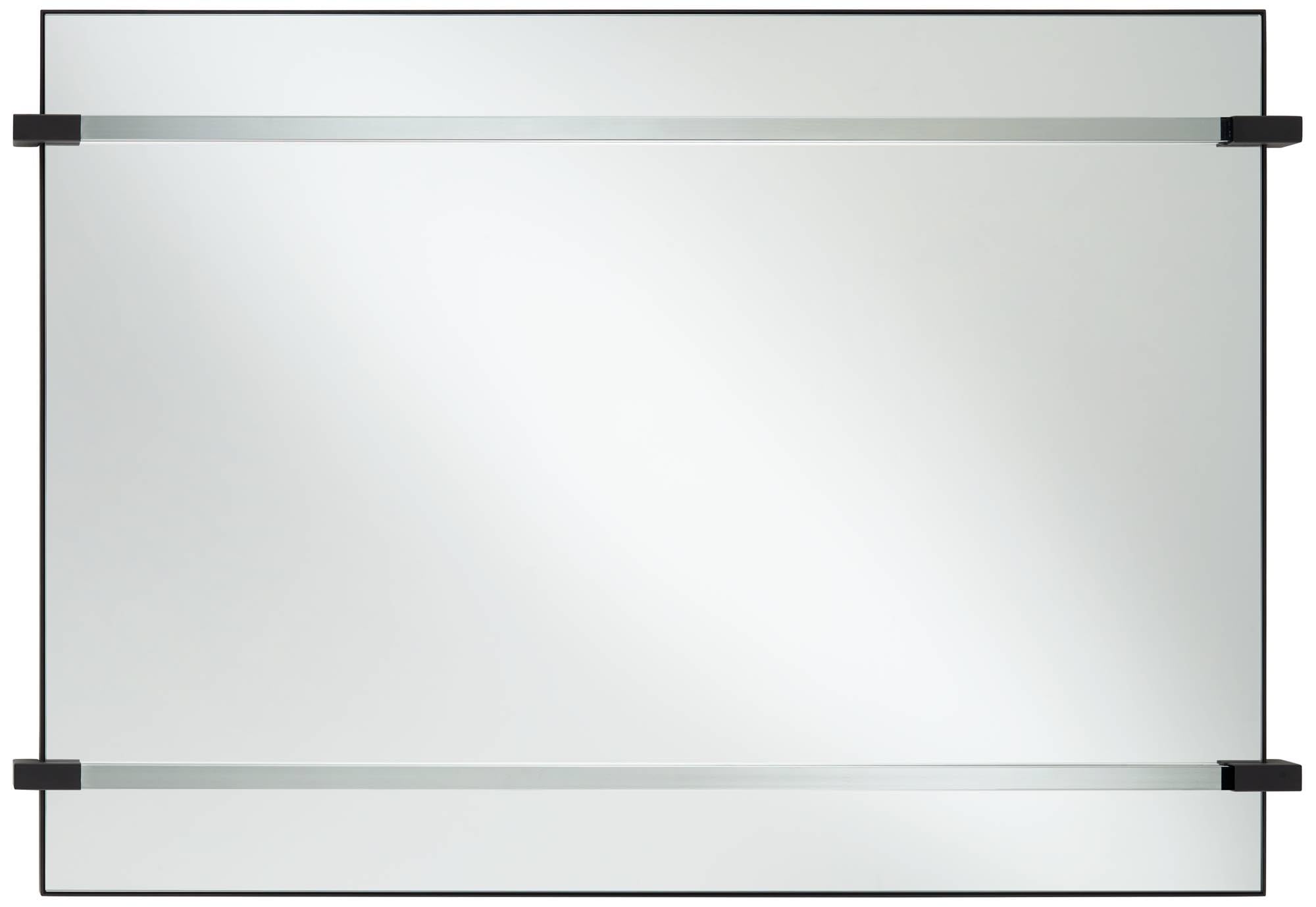 Ladonna Matte Black 26" x 37 1/2" Rectangular Wall Mirror