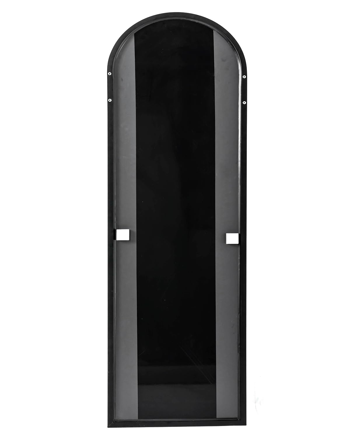 Full Length Arched Door Mirror - 16x50 Black Frame Wall Mount