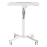 28"W Mobile Sit-to-Stand Compact Desk/Laptop Cart Workstation