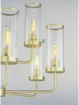 Crosby-9 Light Chandelier-28 Inches Wide by 31 inches high-Satin Brass Finish -Traditional