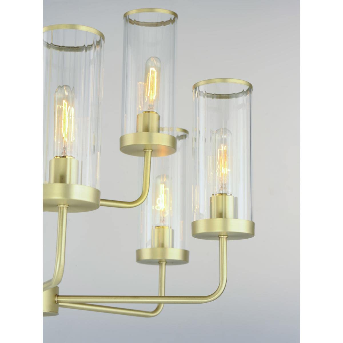 Crosby-9 Light Chandelier-28 Inches Wide by 31 inches high-Satin Brass Finish -Traditional