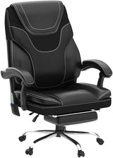 Massage , Reclining Office Chair with Footrest, Ergonomic Office Chair with Lumbar