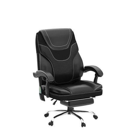 Massage , Reclining Office Chair with Footrest, Ergonomic Office Chair with Lumbar